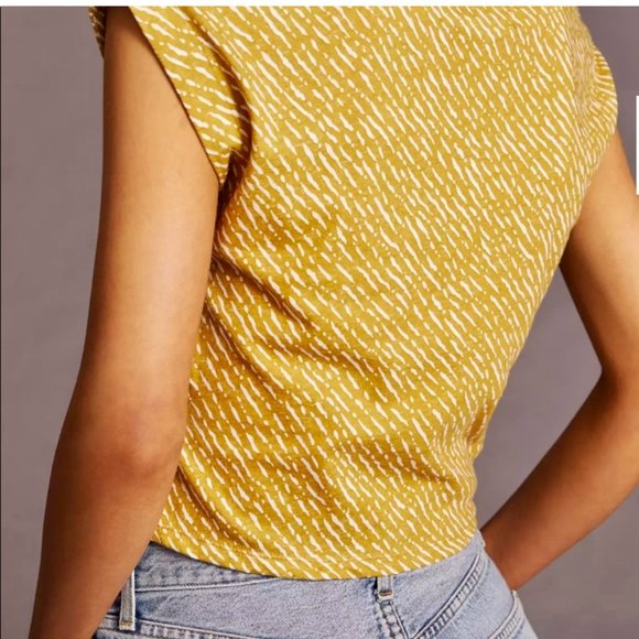 Anthropologie Side-Tie Crop Tee - Picture 2 of 8